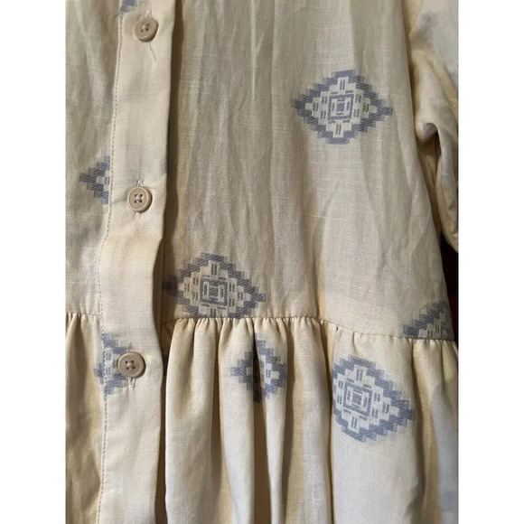 FOLK CLOTHING . COM 100% organic cotton sustainable prairie midi cottagecore XS - Picture 4 of 11